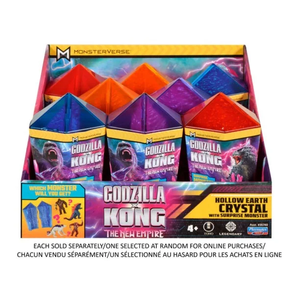 Godzilla x Kong - Minifigure Hollow Earth Crystal with Surprise Monster, Assorted, 1 Piece - 35741-T